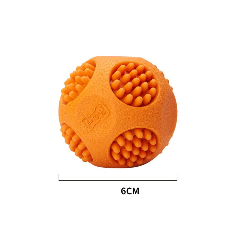 New Pet Toy Ball - Durable Rubber Chew with Whistle